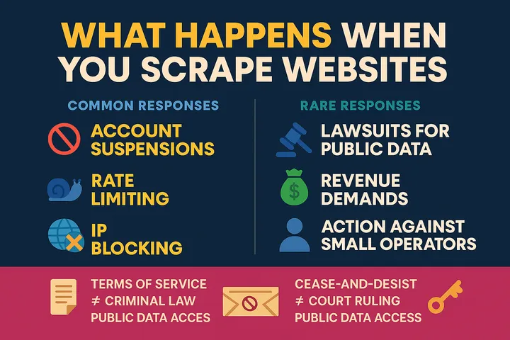 What Happens When Social Media Companies Catch You Scraping? A Platform-by-Platform Guide