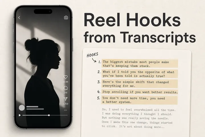 How to Write Instagram Reel Hooks From Transcripts
